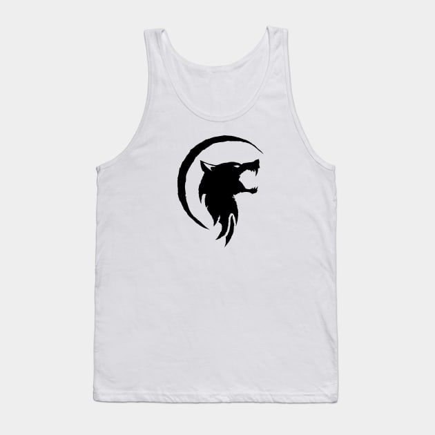 The Lone Wolf (Black) Tank Top by Spaksu